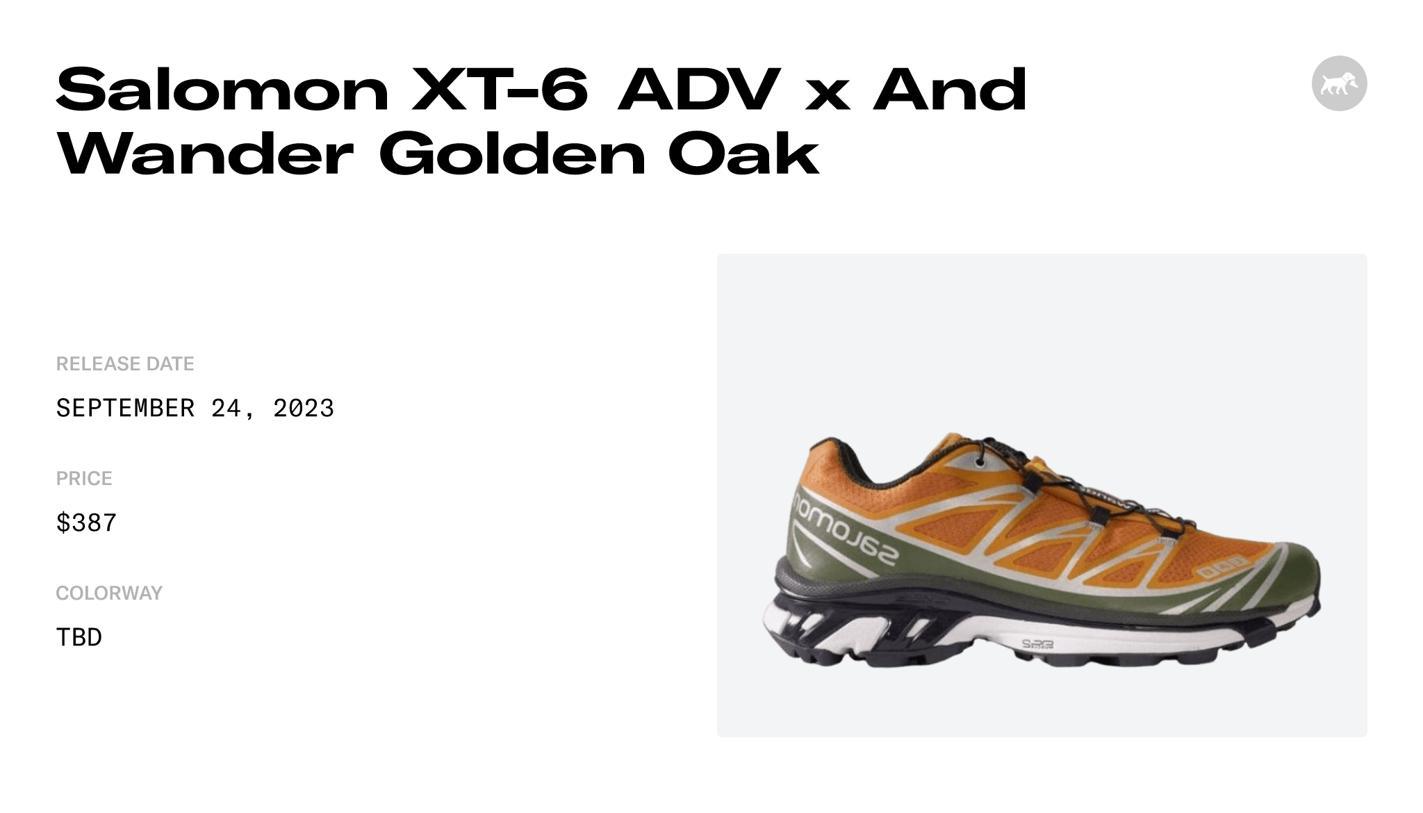 Salomon XT-6 ADV x And Wander Golden Oak - L47083200