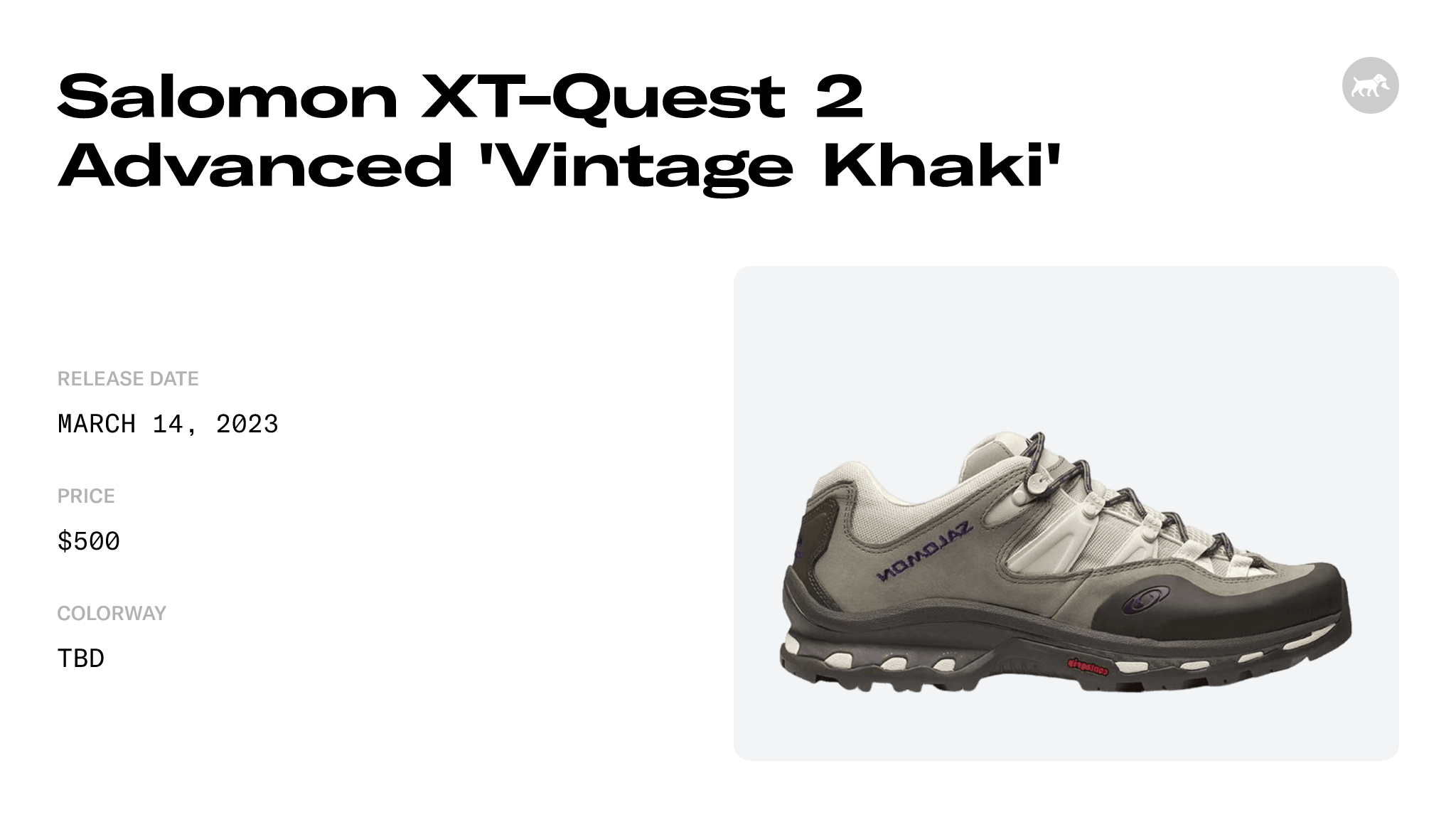 Salomon XT-Quest 2 Advanced 'Vintage Khaki' - L41752400 Raffles and Release  Date