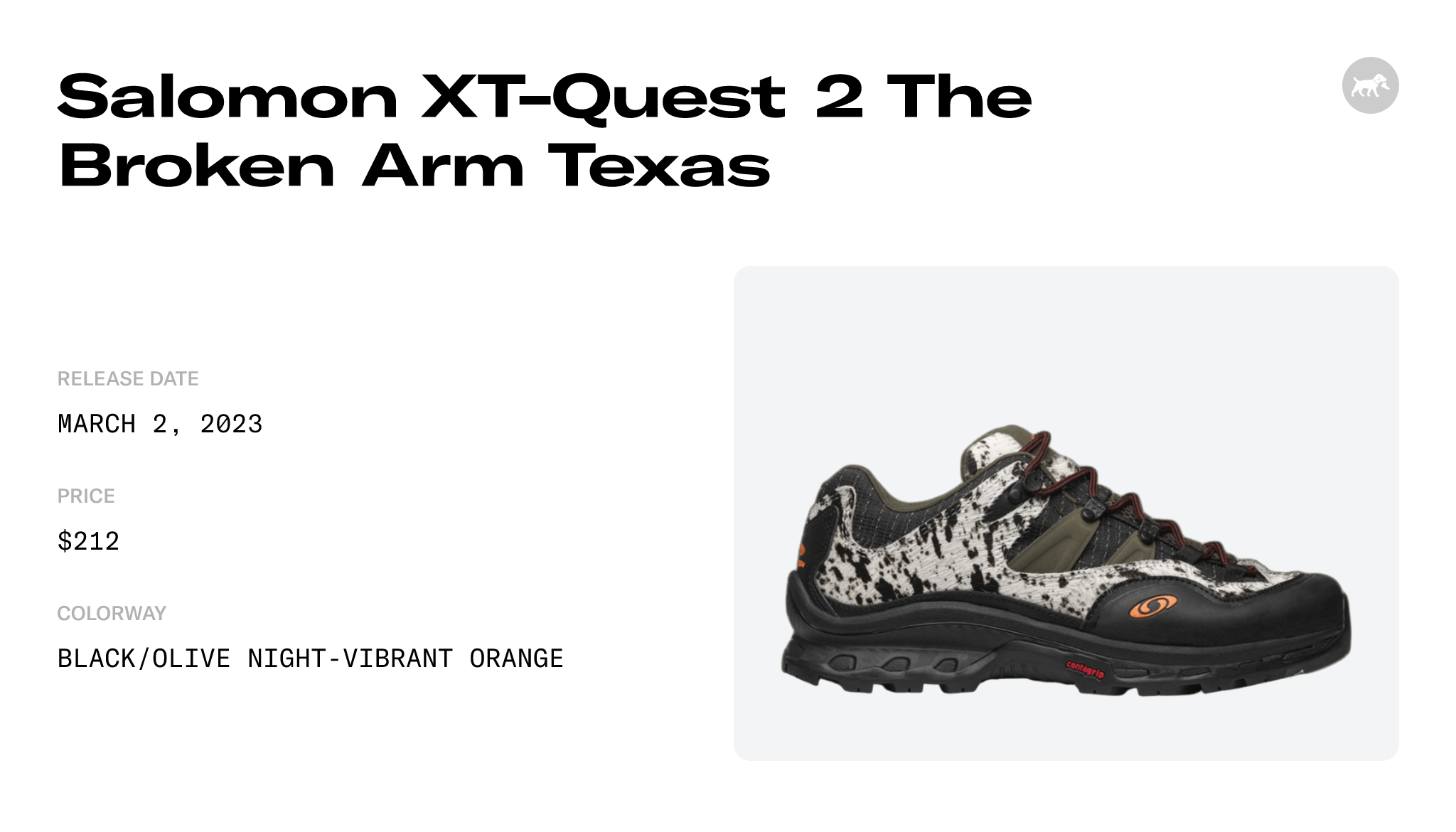 Salomon XT-Quest 2 The Broken Arm Texasfalse Raffles and Release Date