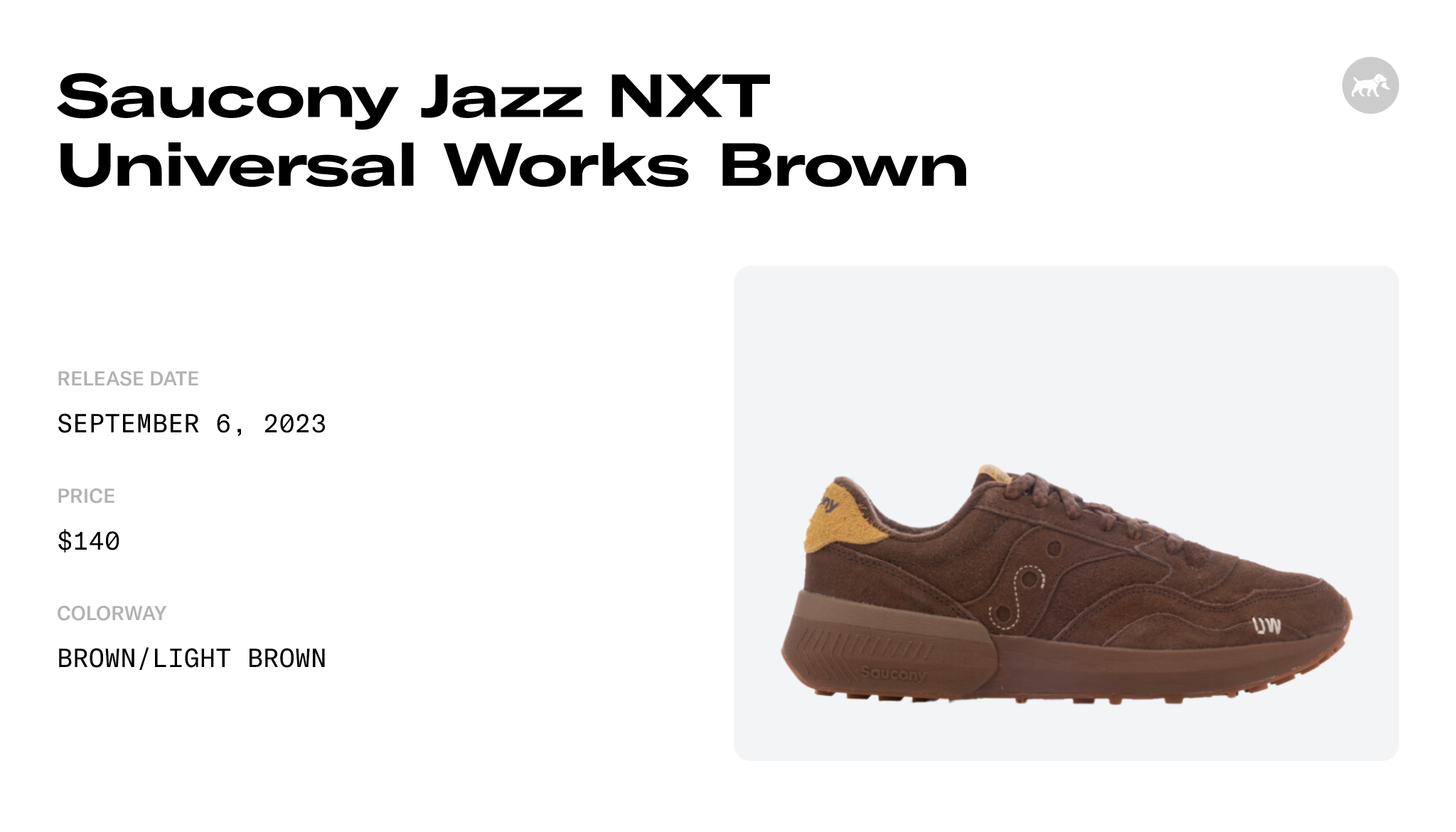 Saucony Jazz NXT Universal Works Brown - S70824-1 Raffles and