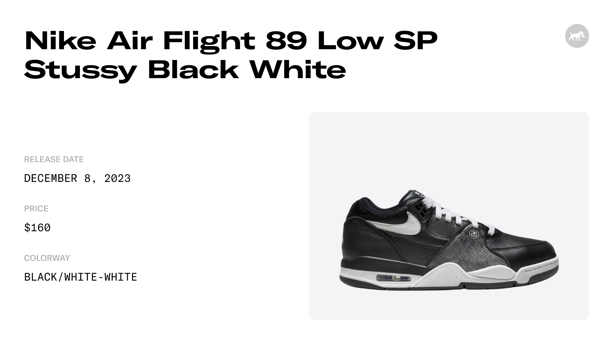 Nike Air Flight 89 Low SP Stussy Black White - FD6475-001 Raffles and  Release Date