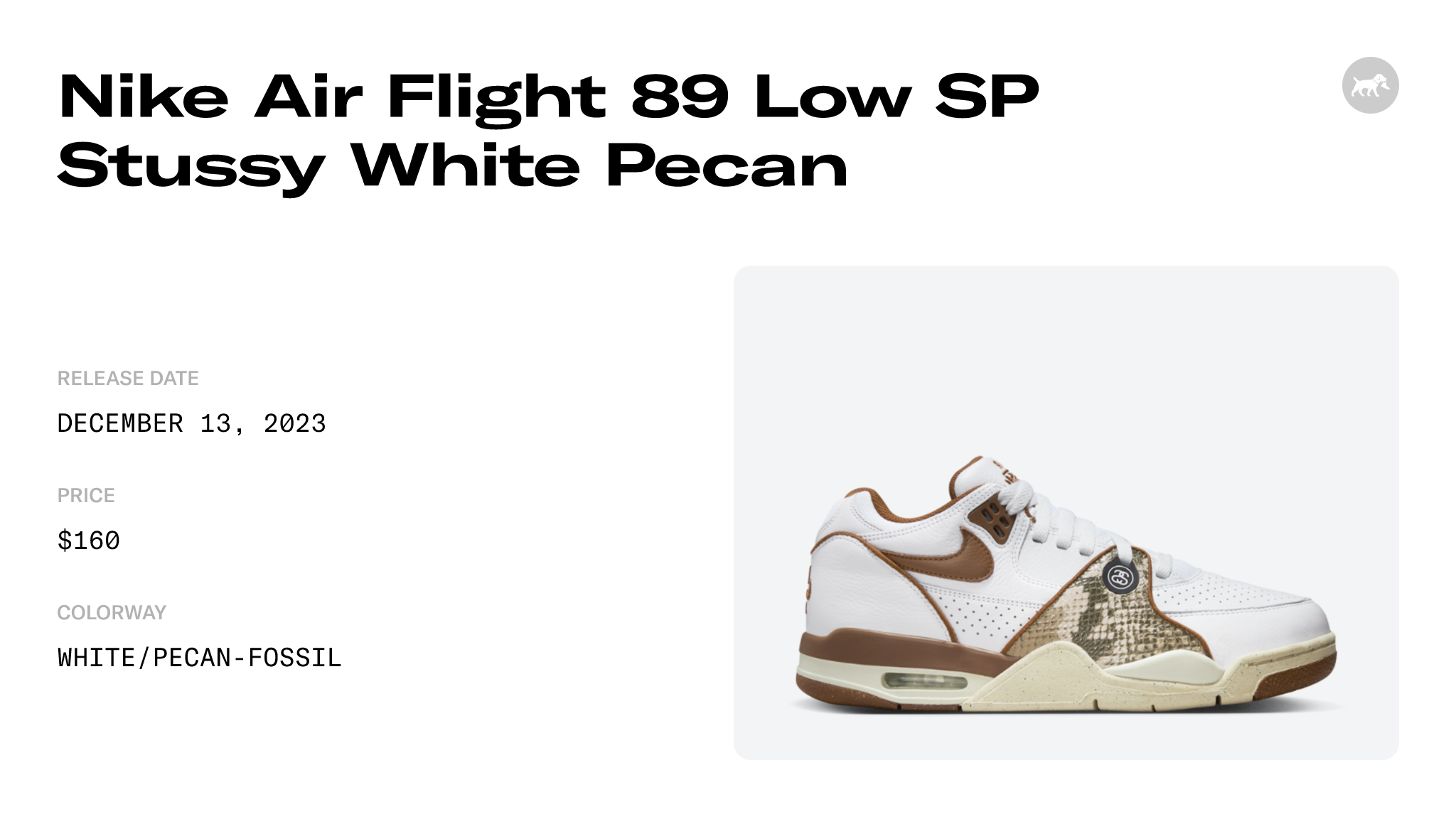 Nike Air Flight 89 Low SP Stussy White Pecan - FD6475-100 Raffles ...