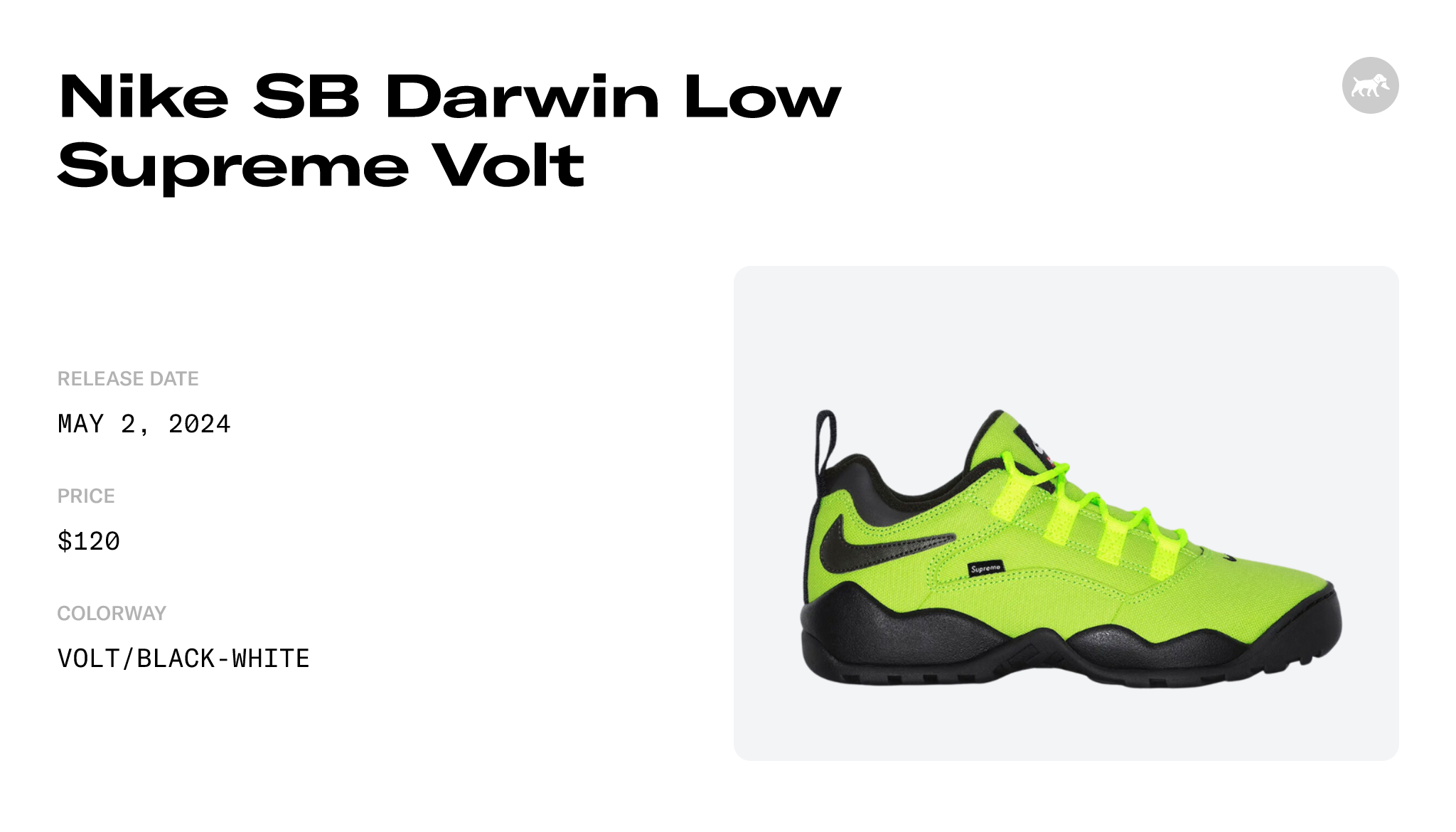 Nike SB Darwin Low Supreme Volt - FQ3000-700 Raffles and Release Date