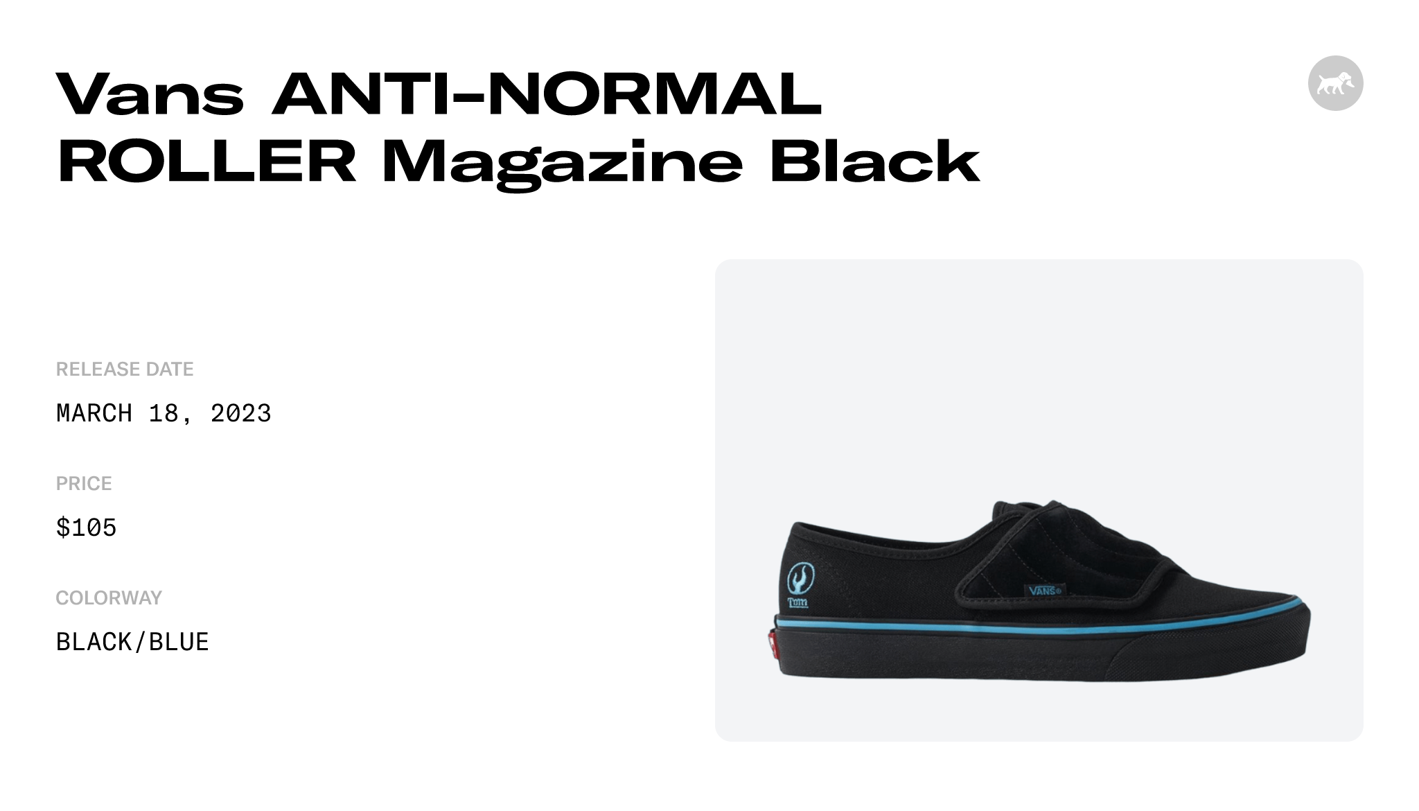 Vans ANTI-NORMAL ROLLER Magazine Black Raffles and Release Date