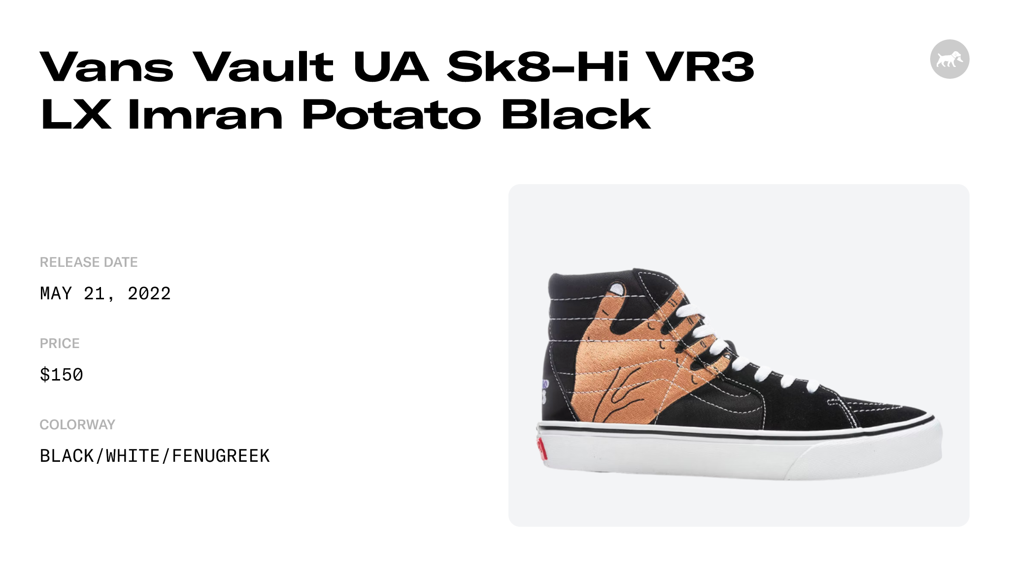 Vans Vault x Imran Potato UA Sk8-Hi VR3 LX (Black / White)