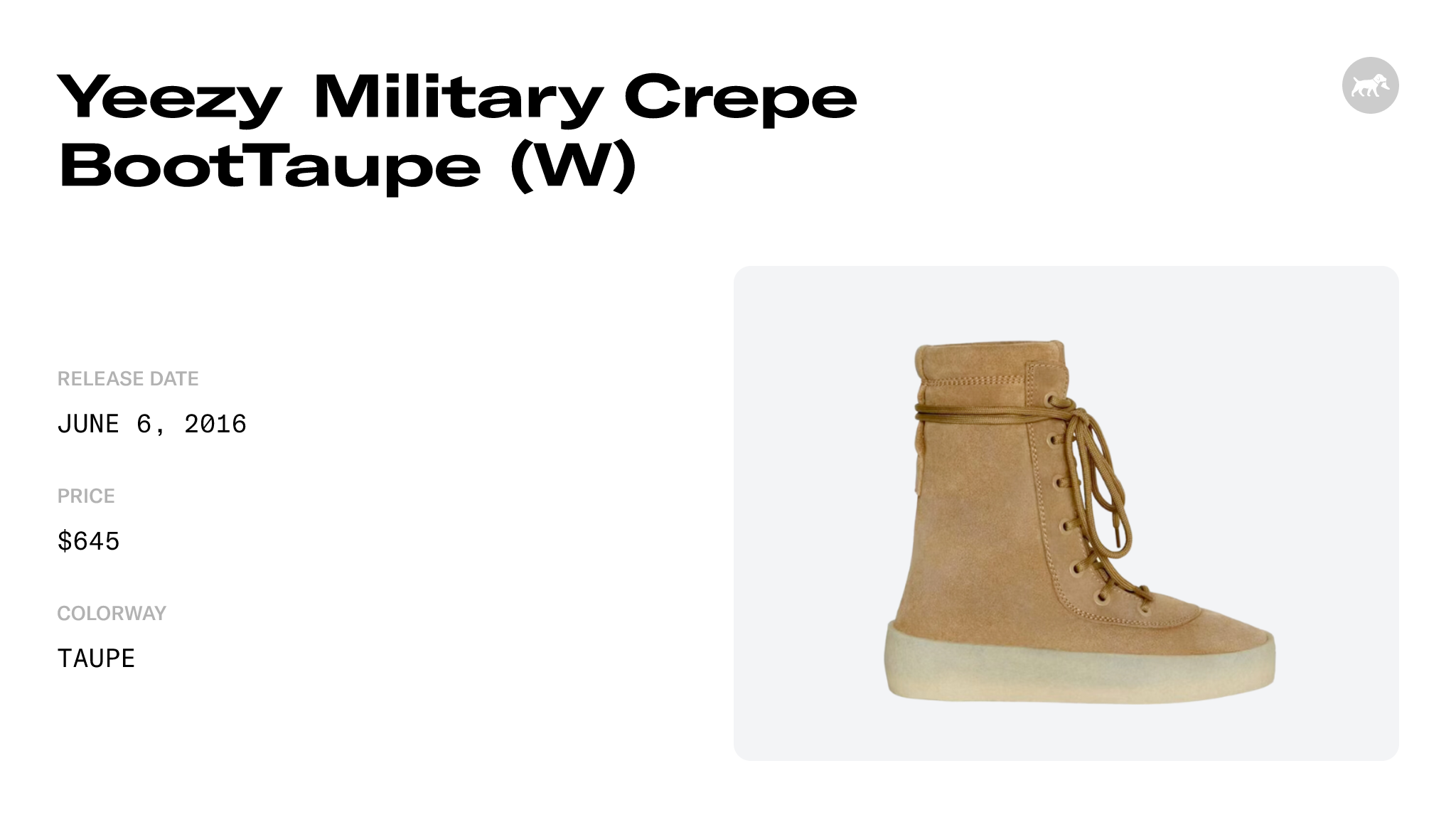 Yeezy military hot sale crepe boot